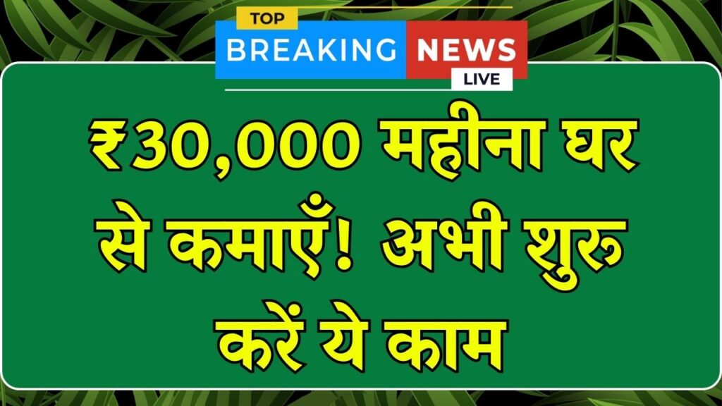 Work From Home: बेरोज़गार भी घर बैठे कमा रहे ₹30,000 महीना, आप भी शुरू करें ये काम 1 Work From Home: बेरोज़गार भी घर बैठे कमा रहे ₹30,000 महीना, आप भी शुरू करें ये काम