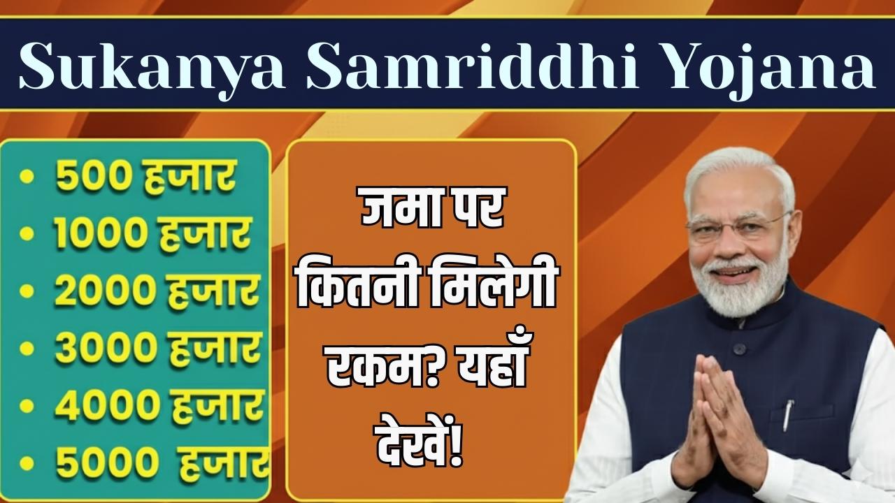 Sukanya Samriddhi Yojana: 500/1000/2000/3000/4000/5000 जमा करने पर कितना मिलेगा? यहां देखें